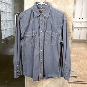 Rafter C snap down collared shirt large